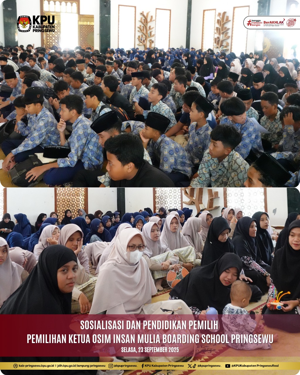 Sosialisasi dan Pendidikan  Pemilih Pemilihan Ketua OSIM INSAN MULIA BOARDING SCHOOL PRINGSEWU