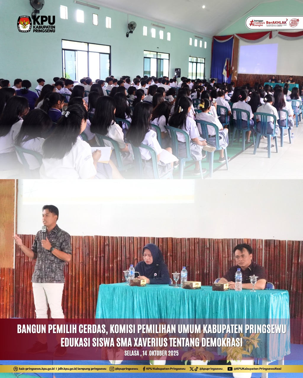 Sosialisasi Pendidikan Pemilih Pemula di SMA XAVERIUS Pringsewu