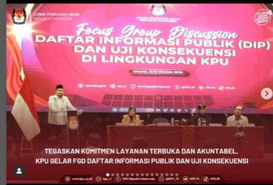 FGD Daftar Informasi Publik (DIP) dan Uji Konsekuensi di Lingkup KPU