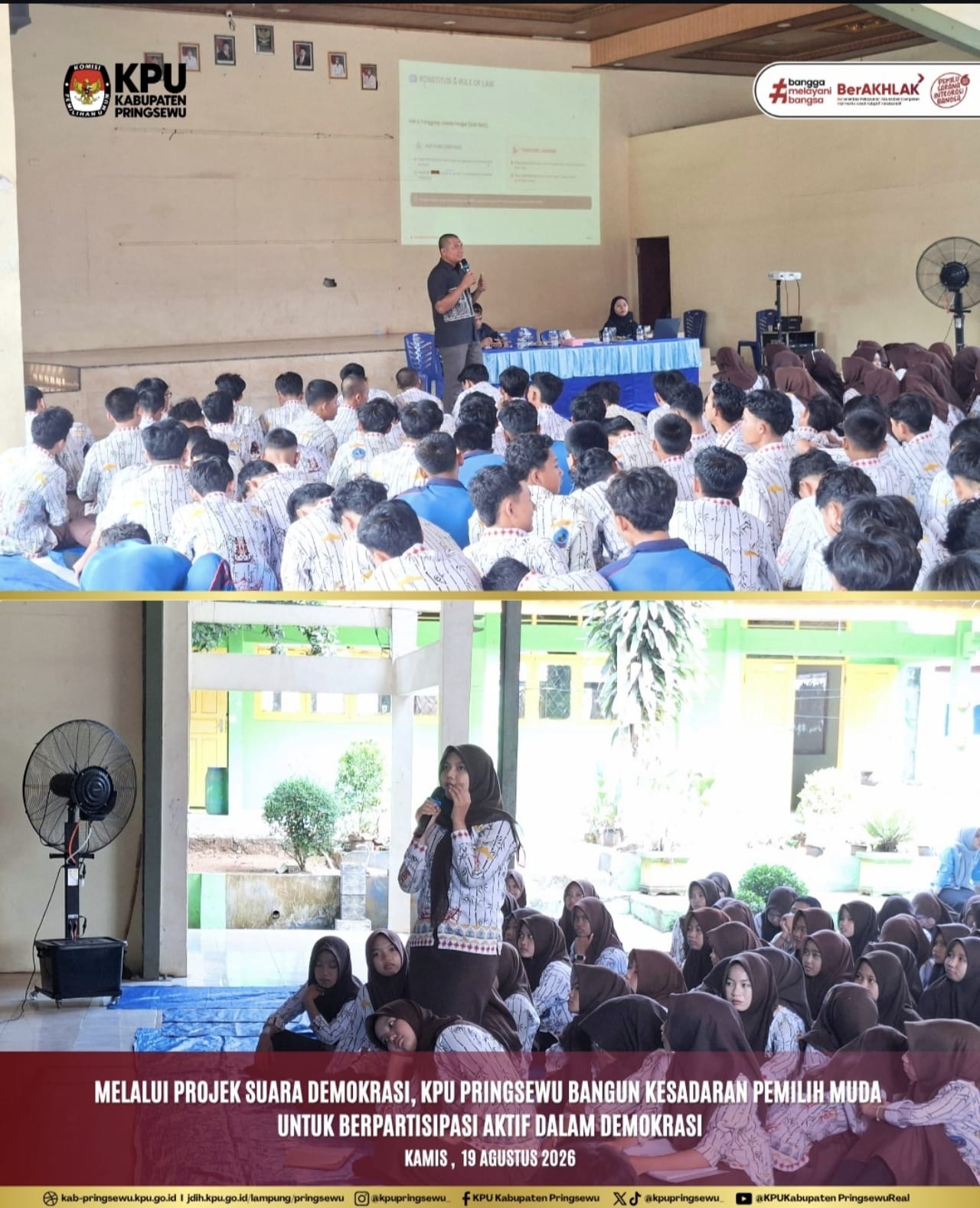 Sosialisasi dan Pendidikan Pemilih SMA Negeri 2 Pringsewu